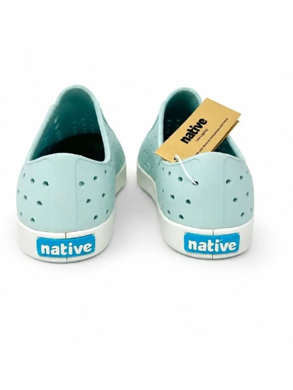 Native Jefferson Kids Slip-On Water Shoes Skip Blue Juniors J1 Lightweight EVA